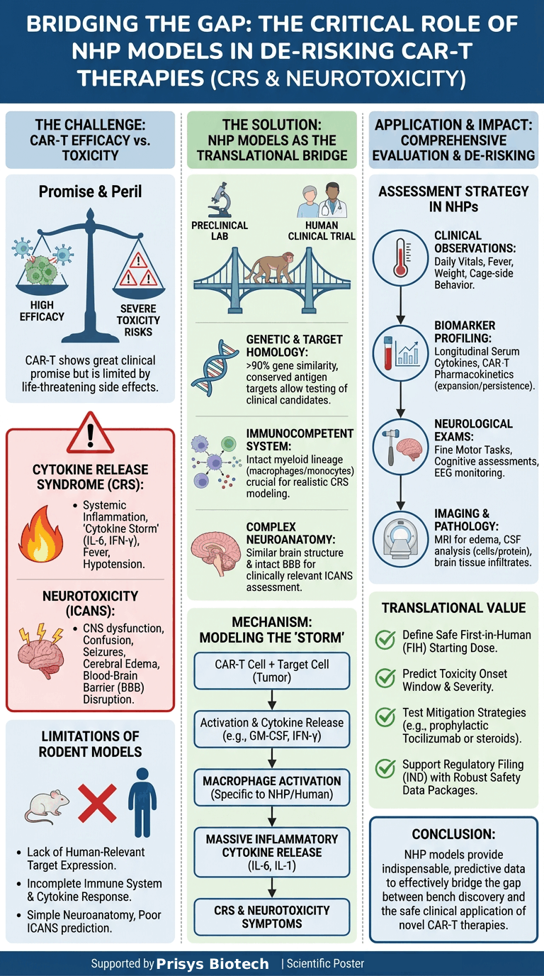 BRIDGING THE GAP: THE CRITICAL ROLE OF NHP MODELS IN DE-RISKING CAR-T THERAPIES (CRS & NEUROTOXICITY) BRIDGING THE GAP: THE CRITICAL ROLE OF NHP MODELS IN DE-RISKING CAR-T THERAPIES (CRS & NEUROTOXICITY)